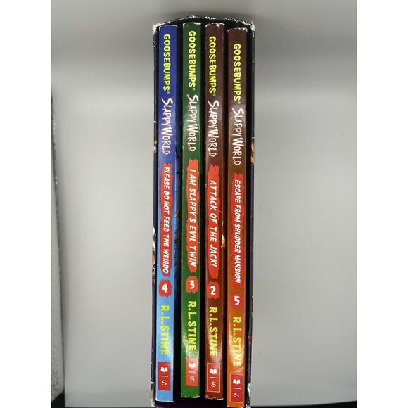 BB2 Goosebumps Slappy World Box Set R L Stine Printed‎ USA Books 2-5 Missing #1 - Picture 1 of 12